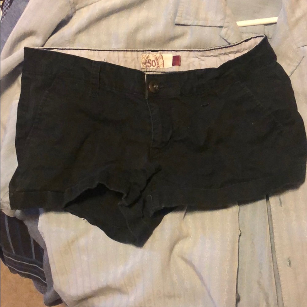 Black cargo shorts